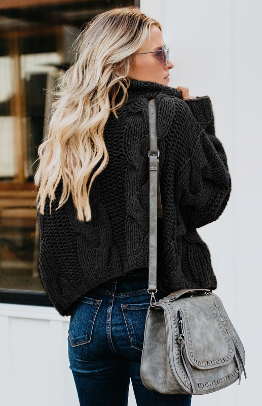 Women's Thick Knit Turtleneck Pullover Sweater - Image 6