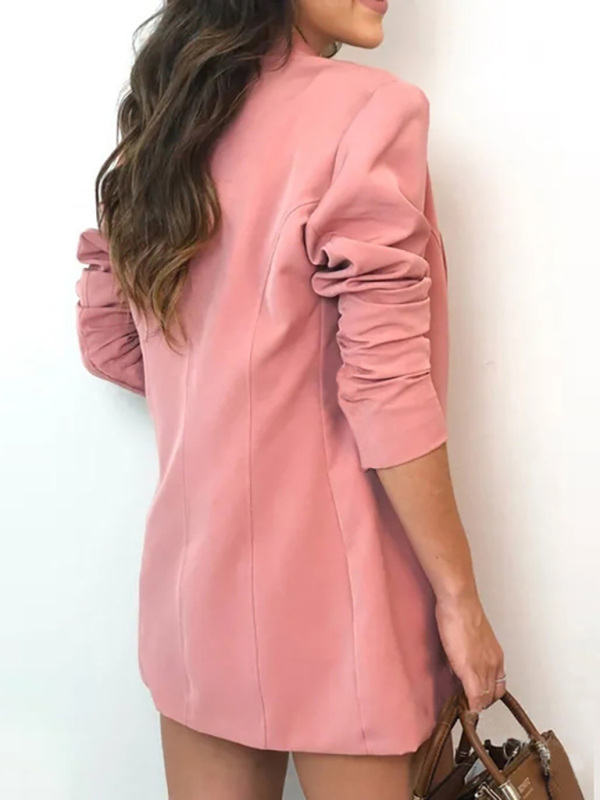 Women's Casual Lapel Blazer Two Piece Set - Image 2