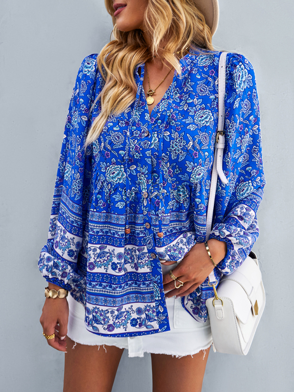 Women's Bohemian temperament commuter long sleeved top - Image 14