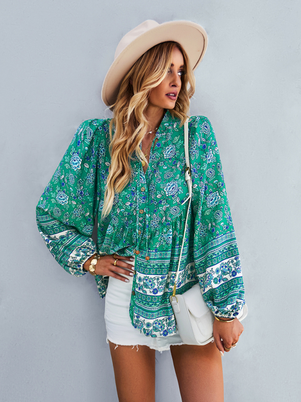 Women's Bohemian temperament commuter long sleeved top - Image 9