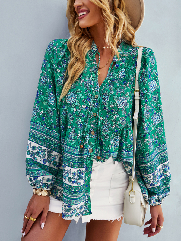 Women's Bohemian temperament commuter long sleeved top - Image 6