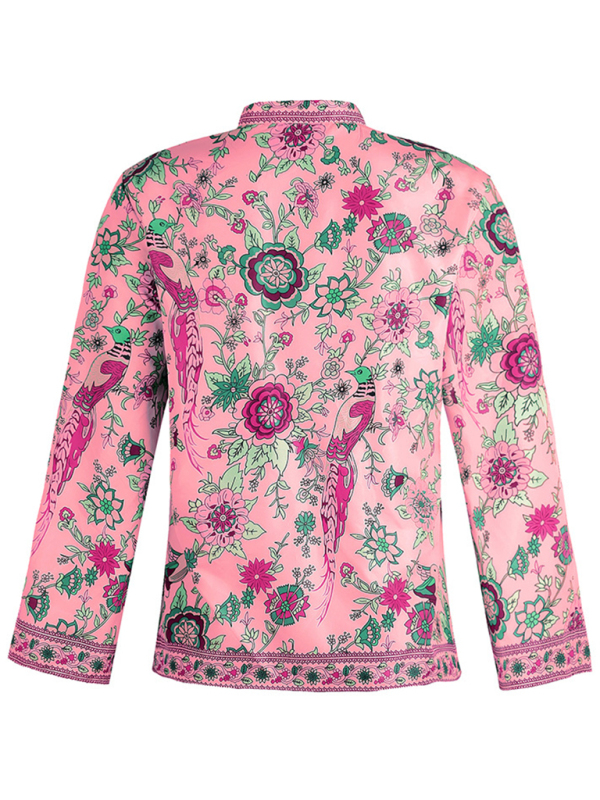 Women's Printed Loose Shirt Button Long Sleeve Shirt - Image 3
