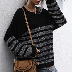 women's mid length long sleeve bottoming sweater knitted sweater