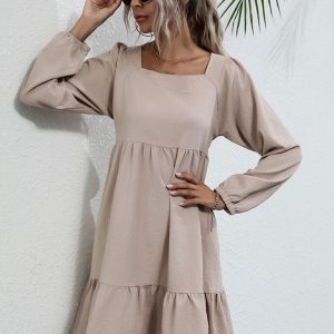 Women's Casual Long Sleeve Knit Dress