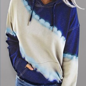 Women's Gradient Tie Dye Hoodie Long Sleeve Sweatshirt