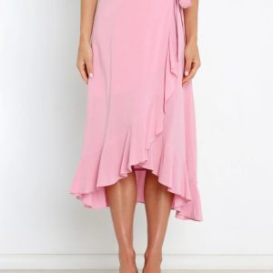 Women’s Ruffled Asymmetrical Wrap Skirt