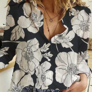 Stylish Leisure Woven Knit Women's Spring-Summer Shirt