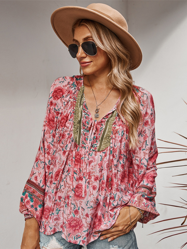 Bohemian Paisley Women's Blouse - Image 4
