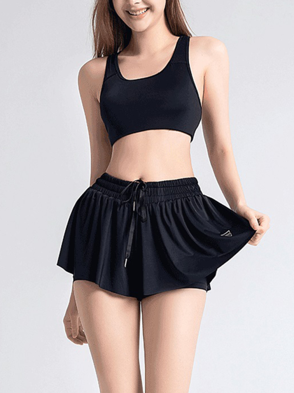 2 in 1 Shorts Yoga Clothes Running Fitness Sports Tennis Skirt Pants Large Size Sports Shorts - Image 2