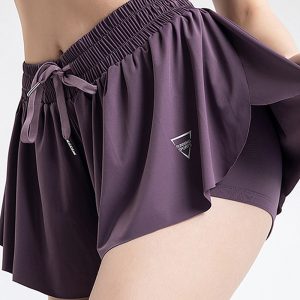 2 in 1 Shorts Yoga Clothes Running Fitness Sports Tennis Skirt Pants Large Size Sports Shorts