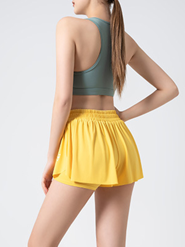 2 in 1 Shorts Yoga Clothes Running Fitness Sports Tennis Skirt Pants Large Size Sports Shorts - Image 24
