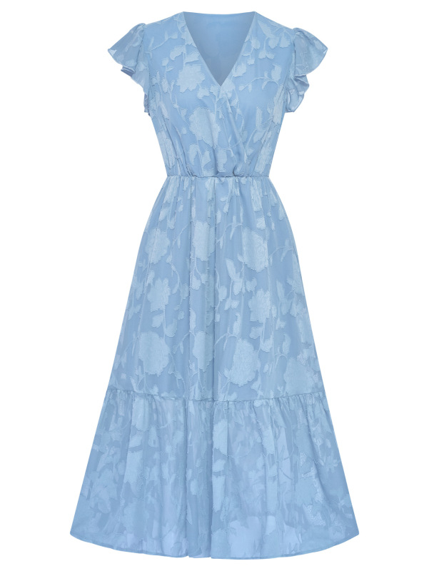 Women's Ruffle Sleeve Floral Patterned Dress - Image 15