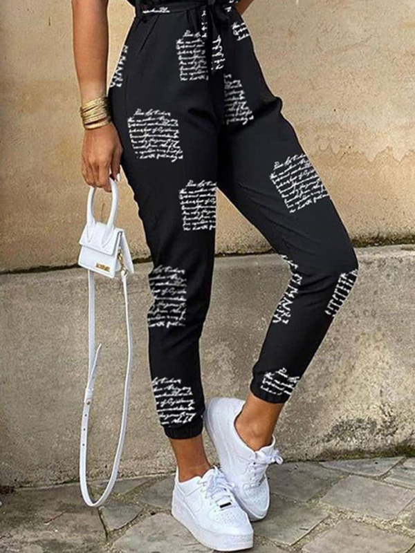 Women's Casual Lapel Buttoned Belt Cargo Jumpsuit - Image 14