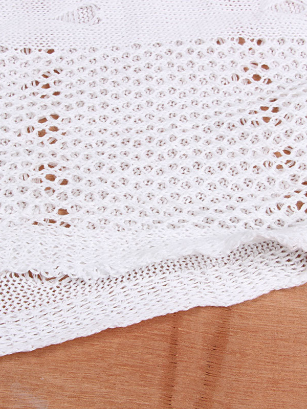 Women's bikini cover-up top wrap chest dress two-piece tie-up tassel beach sunscreen dress - Image 8