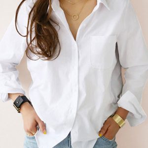 White Shirt OL Professional Slim Lapel Lapel Shirt