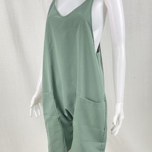 Zipper Pocket Suspenders Jumpsuit Overalls