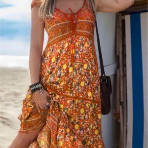 Women's Bohemian Print Resort Dress