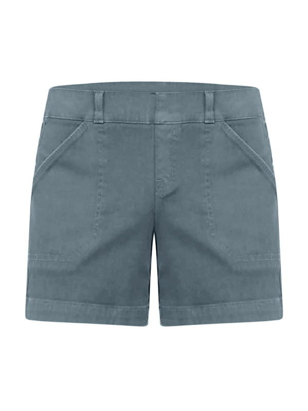 New fashion all-match women's high elastic twill large pocket solid color casual shorts - Image 23