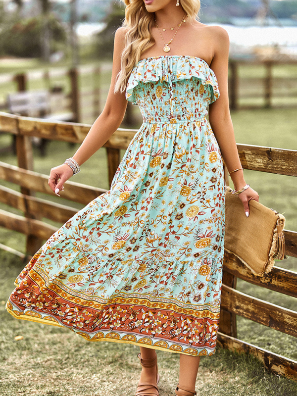 New Ladies Bohemian Casual Vacation Long Dress - Image 9