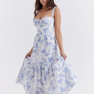 Sling Dress Floral A Swing Cake Dress Women