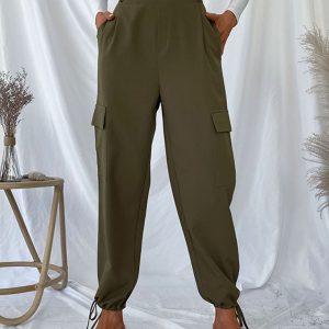 women's trousers solid color casual pants
