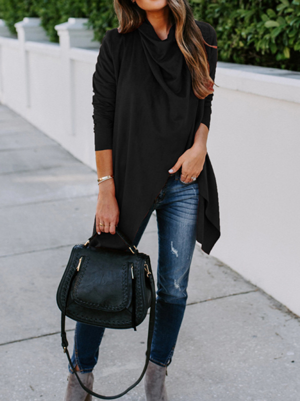 New Ladies Solid Color Long Sleeve Long Sleeve Windbreaker Versatile Cardigan Jacket - Image 9