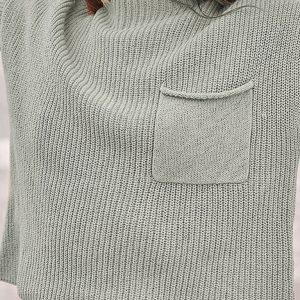 Fashion Women's Knitted Vest Sleeveless Pocket Casual Pullover Vest