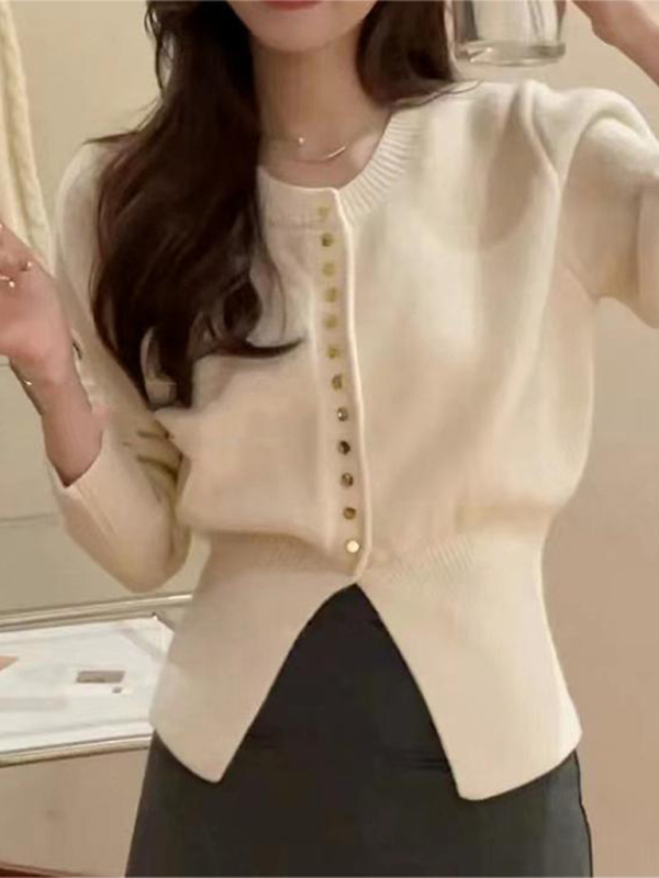 New design sweater, fashionable waist, unique and unique knitted top - Image 2