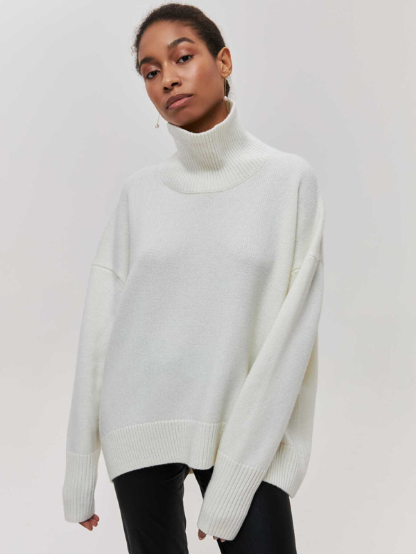 New loose half turtleneck autumn and winter sweater - Image 10