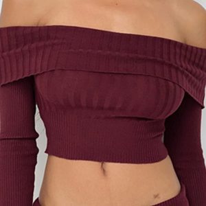 Sexy hot girl's one-piece collared long-sleeved sweater