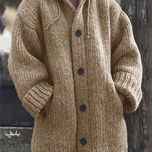Cozy Woolen Knit Oversized Cardigan Sweater