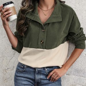 New women's patchwork polar fleece sweatshirt