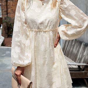 Feminine Elegant Jacquard Loose Dress