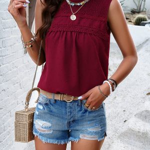 Women's casual solid color sleeveless tank top