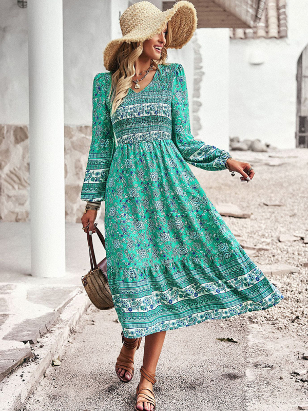 Women's New Bohemian Casual Resort Style V-Neck Dress - Image 9
