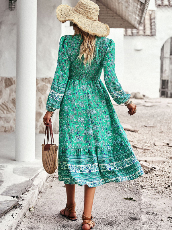 Women's New Bohemian Casual Resort Style V-Neck Dress - Image 6