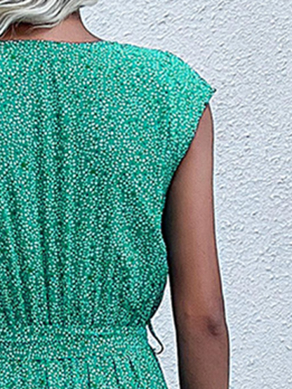 Women's new resort style printed sleeveless strappy dress - Image 14