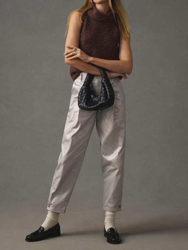 Women's Knitted Sleeveless Scarf Collar Street Fashion Sweater Vest - Image 14