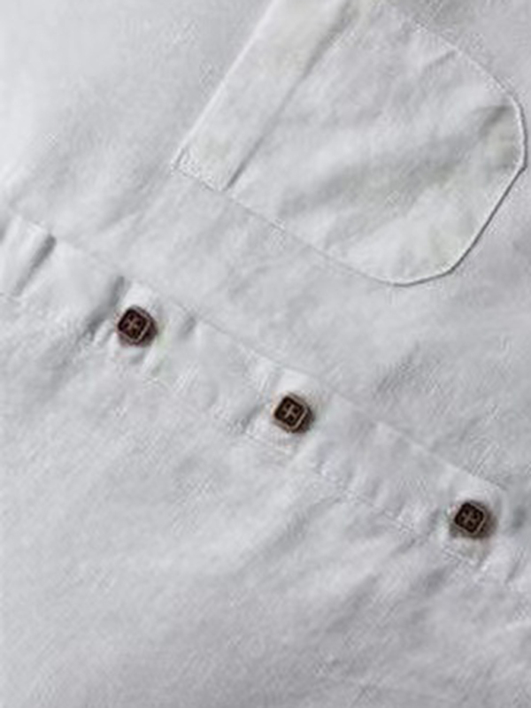 New Solid Color Henley Collar Button Open Long Sleeve Shirt Style Midi Dress - Image 10