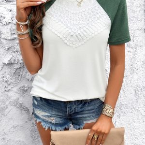 Women's casual round neck short-sleeved T-shirt