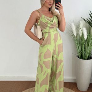 New fashionable commuting suspender jumpsuit straight trousers