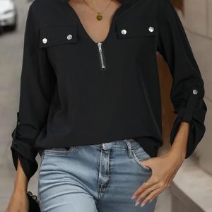 New pullover solid color long sleeve shirt