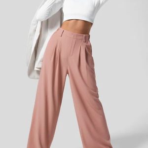 Women's Casual Loose Wide Leg Pocket High Waist Women's Pants