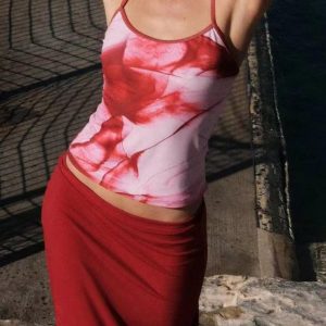 New spring and summer contrasting color sexy backless slim vest for hot girls