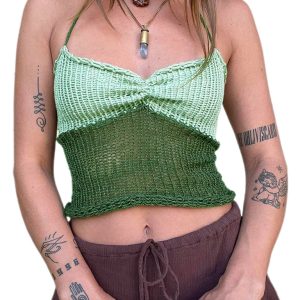 New woolen wool vest suspender patchwork beach vest