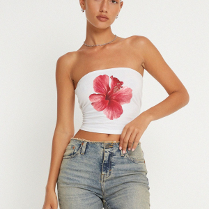 Fashion new women's Y2K printed tube top vest