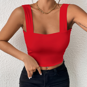 New camisole wide shoulder strap sexy slim hot girl sleeveless top