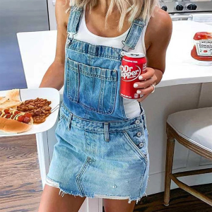 Women's new American Independence Day flag suspender jumpsuit