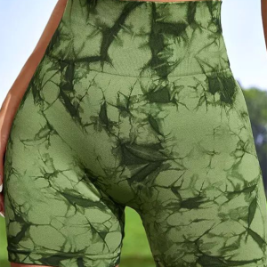 New Tie Dye Fitness High Waist Hip Lifting Tight Sports Yoga Shorts