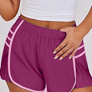 Ladies new style sports quick-drying pleated shorts